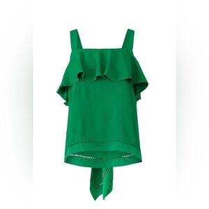 Rachel Zoe Emerald Portland Ruffle Top Blouse, Size 2